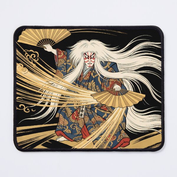 Item preview, Kabuki Renjishi White Lion Dance Ukiyo-e designed and sold by TokyoUkiyoHouse.