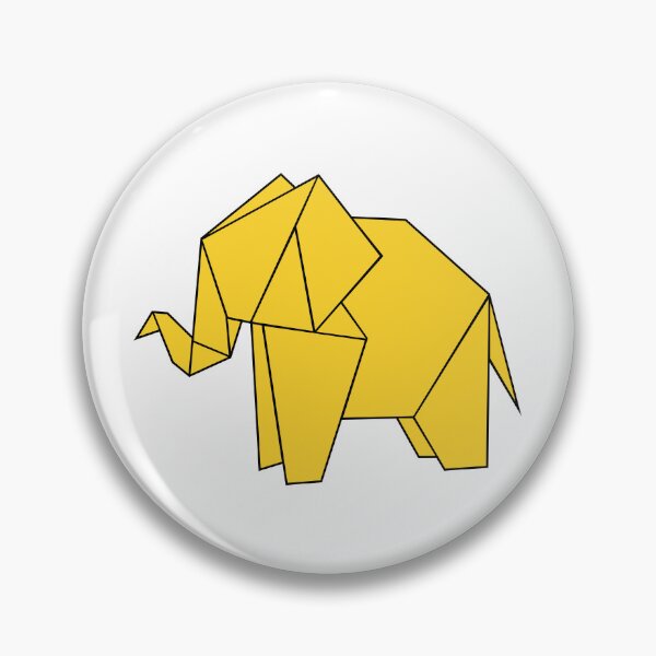 Item preview, Minimalist Yellow Origami Elephant  designed and sold by BlueBerry45.