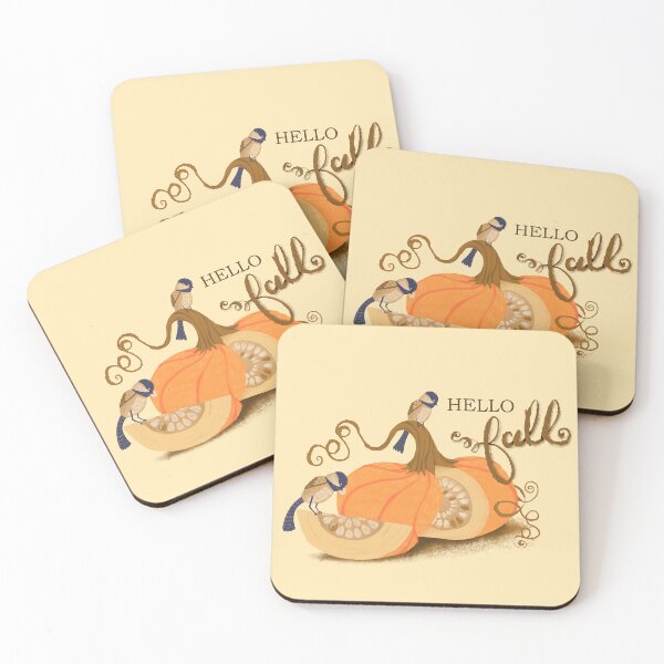 Item preview, Hello Fall, Black-Capped Chickadees designed and sold by LateNightPunk.