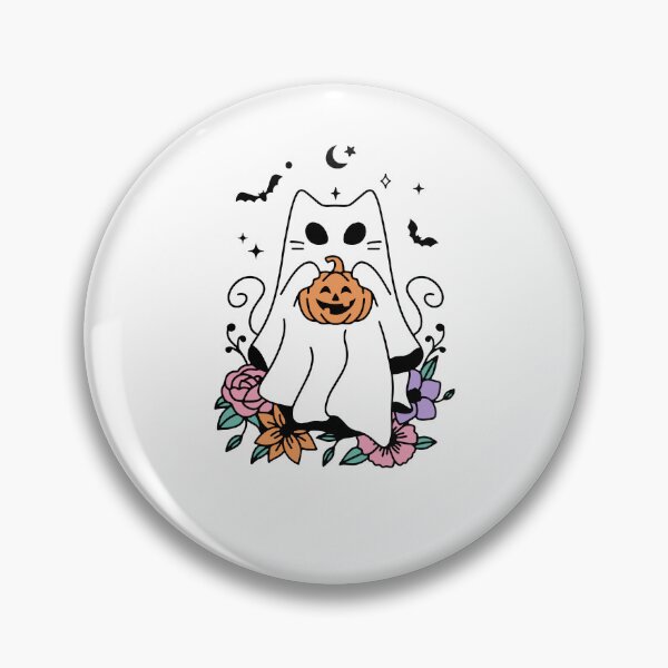 Artikelvorschau, Halloween: Blumen-Geisterkatze entworfen und verkauft von ge0rge0.