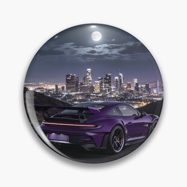 Item preview, Porsche GT S Sports Car Overlooking Stunning City Skyline Artwork designed and sold by MoezyoLima.