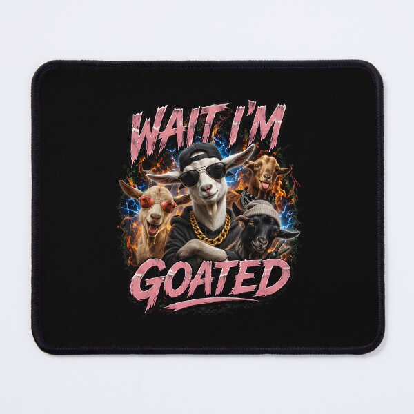 Item preview, wait i'm goated funny goat squad retro flames designed and sold by Lockcownmz.