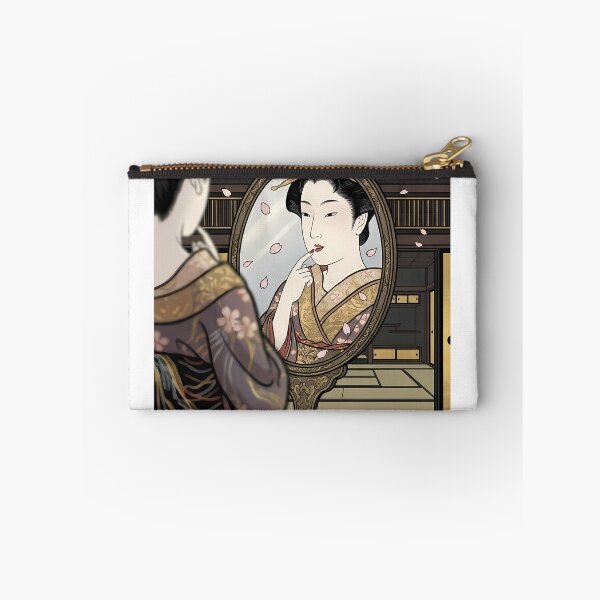 Item preview, Geisha Admiring Her Reflection in Oval Mirror designed and sold by TokyoUkiyoHouse.