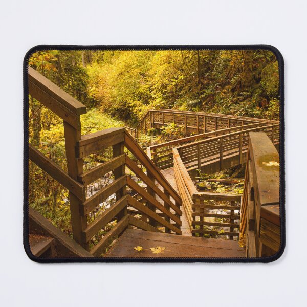 Item preview, Wooden Pathway in Autumn Forest designed and sold by jklune.