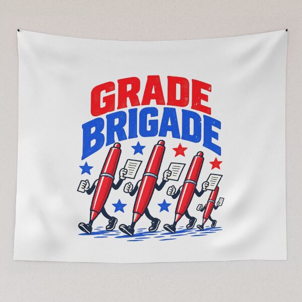 Item preview, Funny Grade Brigade Teacher Grading Humor Art designed and sold by elderberry.