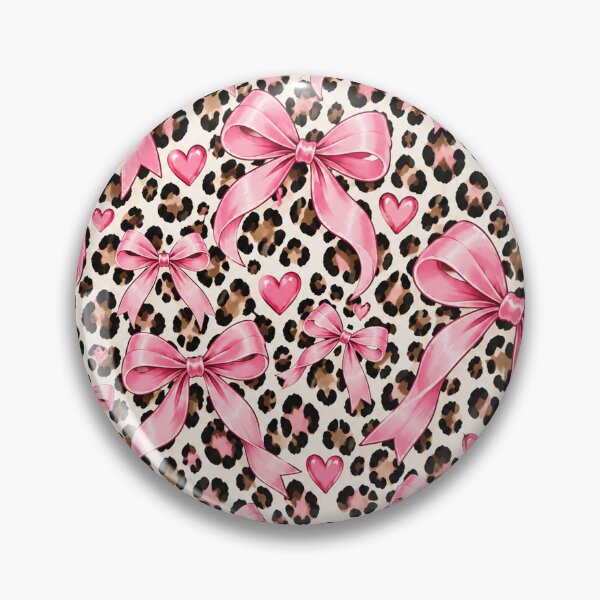 Item preview, Leopard Print & Pink Bow Pattern – Cute Coquette Animal Print designed and sold by RJACreative.