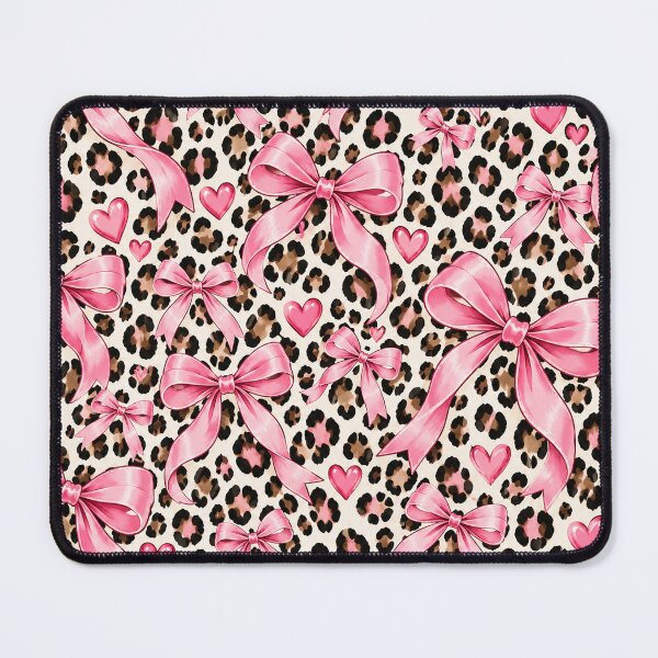 Item preview, Leopard Print & Pink Bow Pattern – Cute Coquette Animal Print designed and sold by RJACreative.