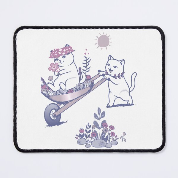 Item preview, Flower Cart Cat Pair designed and sold by catnbloom.