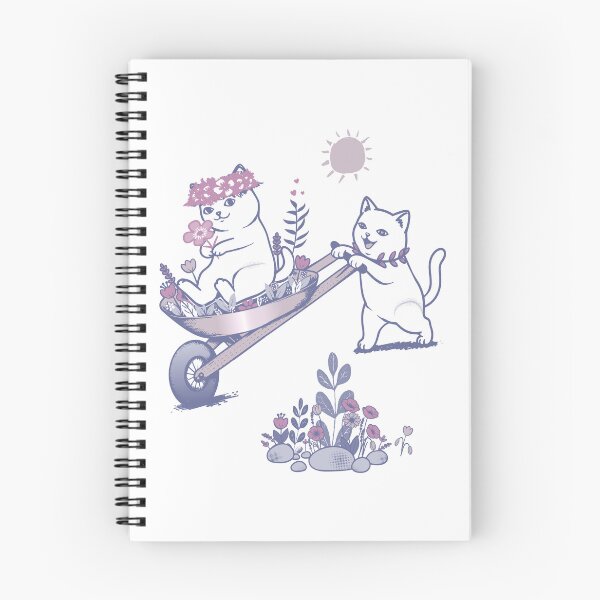 Item preview, Flower Cart Cat Pair designed and sold by catnbloom.