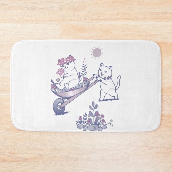 Item preview, Flower Cart Cat Pair designed and sold by catnbloom.