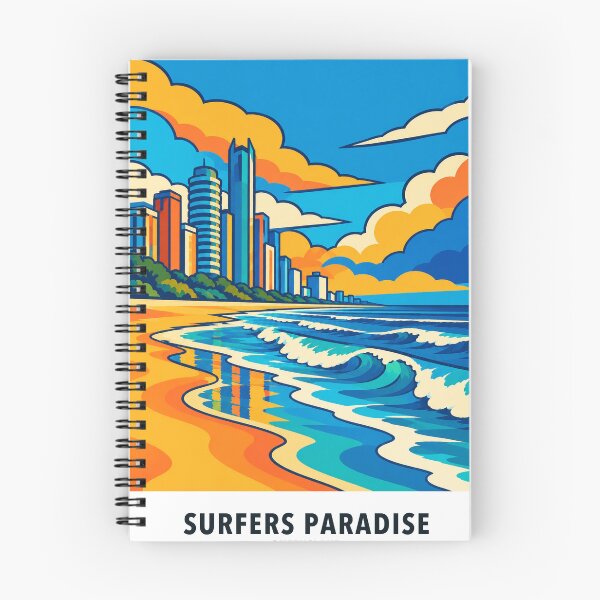 Item preview, Surfers Paradise Oceanfront Skyline and Surf designed and sold by Print My Town.