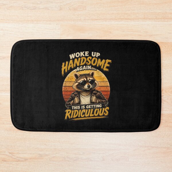 Item preview, woke up handsome again raccoon funny sunglasses designed and sold by Lockcownmz.