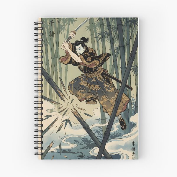 Item preview, Samurai Slicing Bamboo in Forest designed and sold by TokyoUkiyoHouse.
