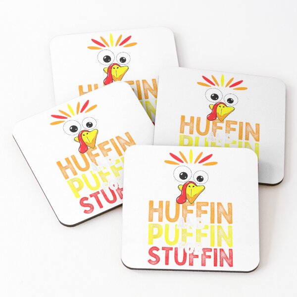 Item preview, Huffin and Puffin for Stuffin Funny Thanksgiving Turkey Trot T-Shirt designed and sold by gidget-gadget.