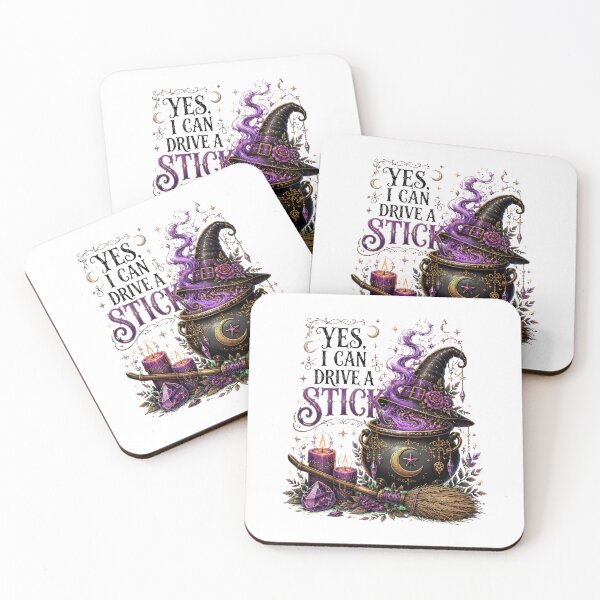 Item preview, yes i can drive a stick witch hat broom halloween designed and sold by Lockcownmz.