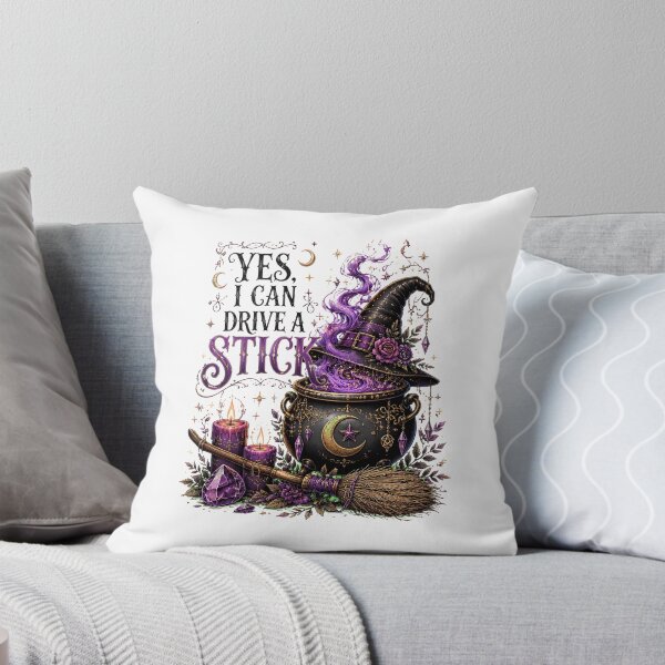 Item preview, yes i can drive a stick witch hat broom halloween designed and sold by Lockcownmz.
