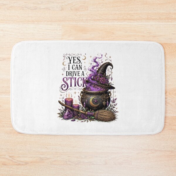 Item preview, yes i can drive a stick witch hat broom halloween designed and sold by Lockcownmz.