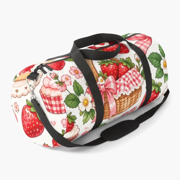 Item preview, Cute Strawberry Picnic Pattern – Kawaii Cottagecore Strawberry Design designed and sold by RJACreative.