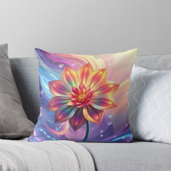 Item preview, Rainbow Ethereal Blossom and Dew - Vibrant Cosmic Floral Art designed and sold by Marip1974.