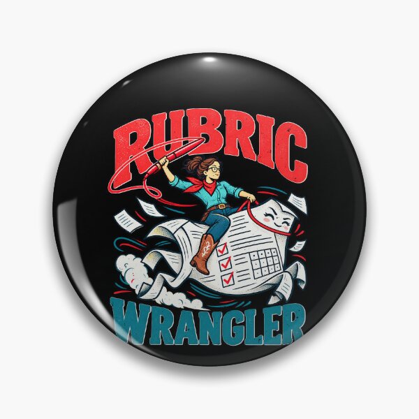 Item preview, Rubric Wrangler Grading Joke for Teachers designed and sold by elderberry.