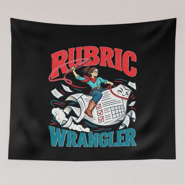 Item preview, Rubric Wrangler Grading Joke for Teachers designed and sold by elderberry.