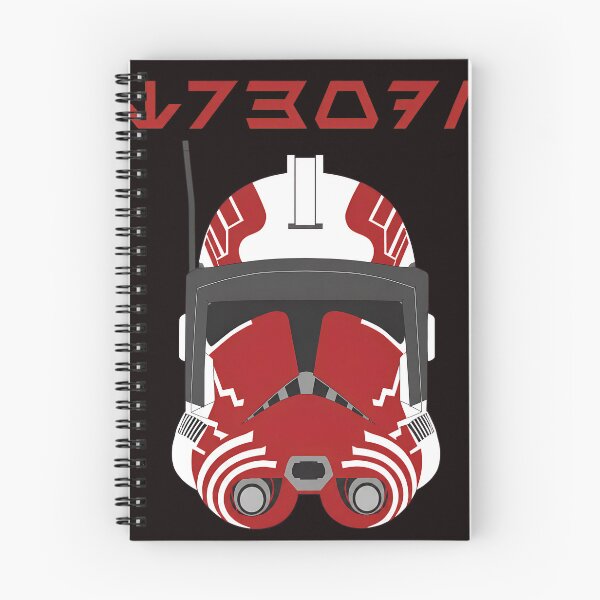 Aperçu de l'œuvre Casque de soldat clone rouge Aurebesh créée et vendue par BeautyDesignNo1.