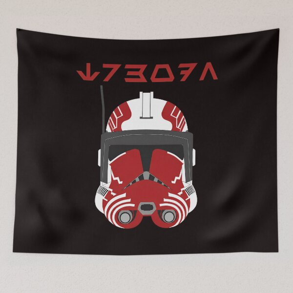 Item preview, Red Clone Trooper Helmet Aurebesh designed and sold by BeautyDesignNo1.