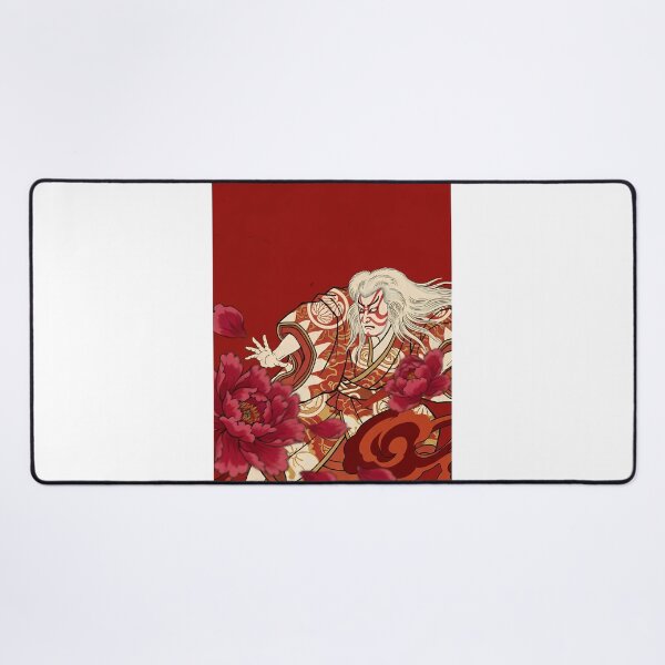 Item preview, Kabuki Renjishi Lion Dancer Japanese Ukiyo-e Art Poster designed and sold by TokyoUkiyoHouse.
