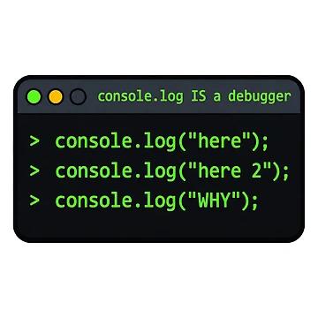 Artwork thumbnail, Console Log Is a Debugger Funny JavaScript Developer Gift by ys96