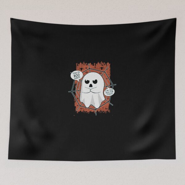 Item preview, Funny Angry Halloween Ghost Spiderweb Graphic designed and sold by EdaProsacco64.
