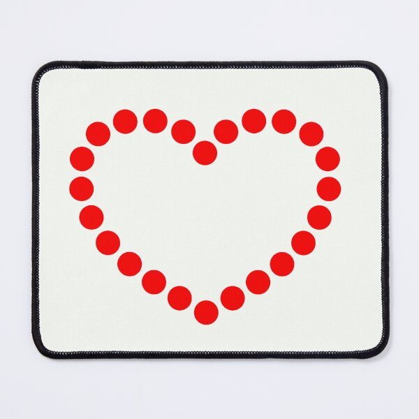 Item preview, Red Dotted Heart Pattern on White designed and sold by POLKAIWERX.