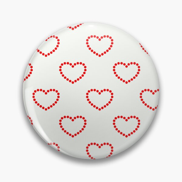 Item preview, Red Dotted Heart Pattern on White designed and sold by POLKAIWERX.
