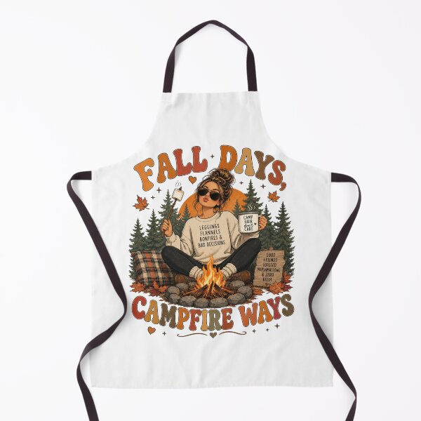 Item preview, Fall Days, Campfire Ways – Cozy Autumn Camping Design for Women, Fall Outdoor Lover Gift designed and sold by PrintSparkDesigns.