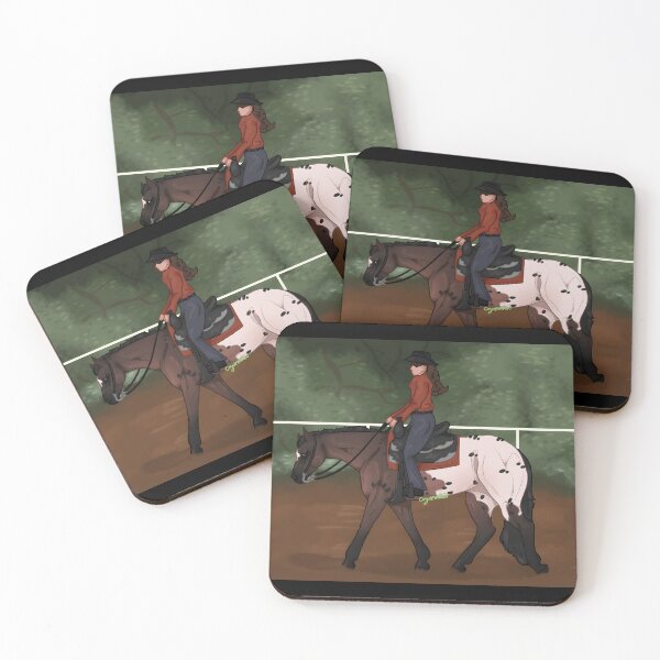 Item preview, Equestrian Riding with Appaloosa Horse Art designed and sold by J-Mindful.
