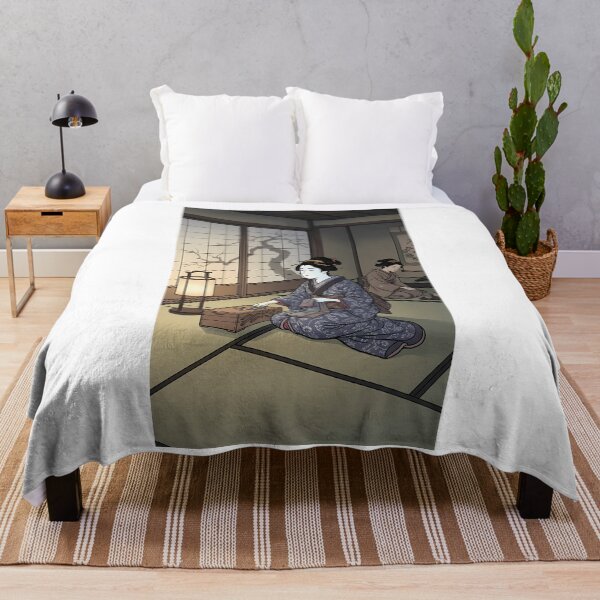Item preview, Japanese Women Sewing in the Quiet Night - Ukiyo-e Art designed and sold by TokyoUkiyoHouse.
