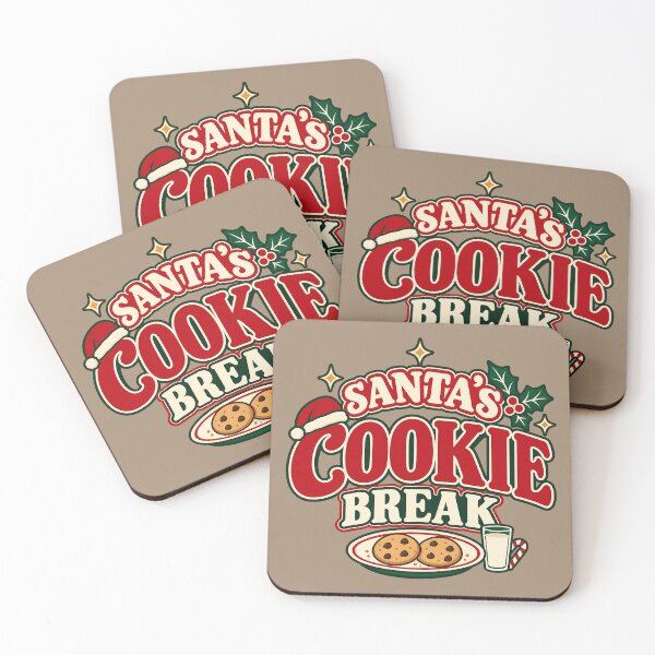 Item preview, Santa's Cookie Break Retro Christmas Design designed and sold by  MAD's Recreation Studio.