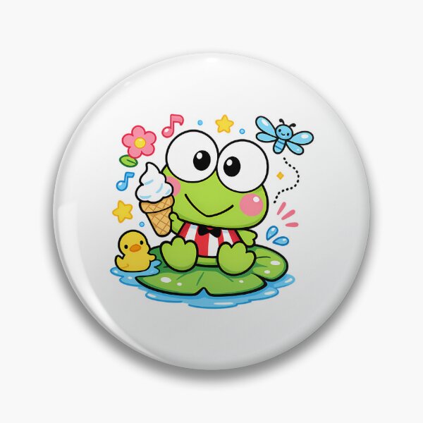Item preview, Happy Keroppi With Ice Cream And Ducky designed and sold by lyledi-erdre.