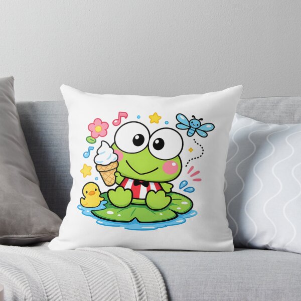Item preview, Happy Keroppi With Ice Cream And Ducky designed and sold by lyledi-erdre.