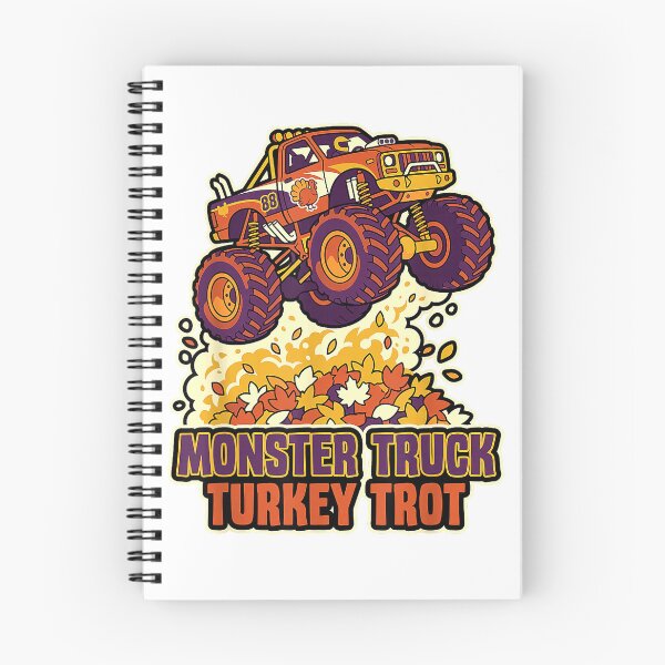 Item preview, Monster Truck Turkey Trot Off-Road Racing Jump Autumn Leaves T-Shirt designed and sold by Atros.