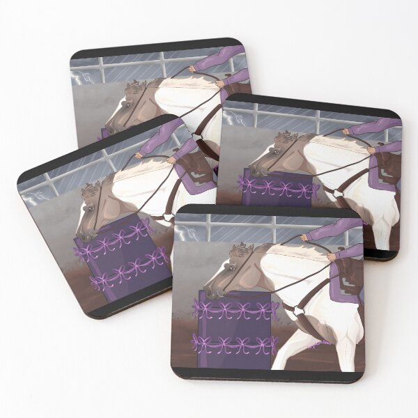 Item preview, Equestrian Rider and Horse with Purple Decorations designed and sold by J-Mindful.