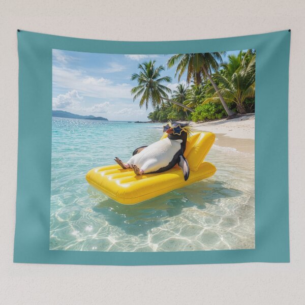 Item preview, Crested Penguin Catches Some Rays in Paradise designed and sold by Tridentulus.