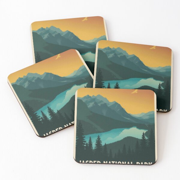 Item preview, Jasper National Park Vintage Travel Poster designed and sold by SnazzifyDigital.