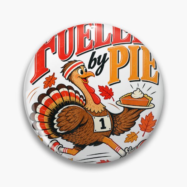 Item preview, Divertida camiseta de Acción de Gracias con el mensaje "Turkey Trot Running Fueled By Pie" (Corriendo el pavo de Acción de Gracias impulsado por el pastel). designed and sold by Serhotep.