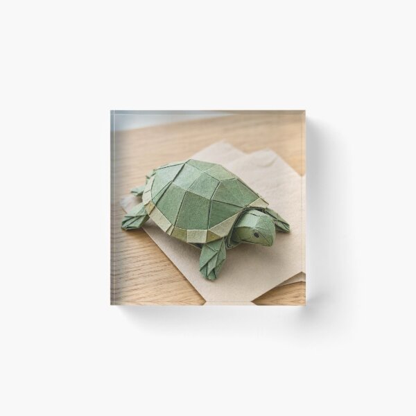 Artikelvorschau, Grüne Origami-Schildkröte entworfen und verkauft von BlueBerry45.