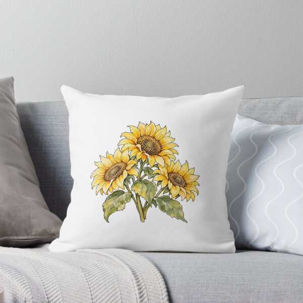 Item preview, Blooming Golden Sunflowers Bouquet Watercolor Art designed and sold by Jessie's Palette.