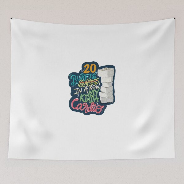 Item preview, Funny Cardio Fitness Indian Dessert Burfee Typography designed and sold by InesKreiger46.