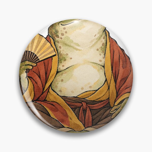 Item preview, Wise Japanese Scholarly Frog Meditating with Fan designed and sold by Jessie's Palette.