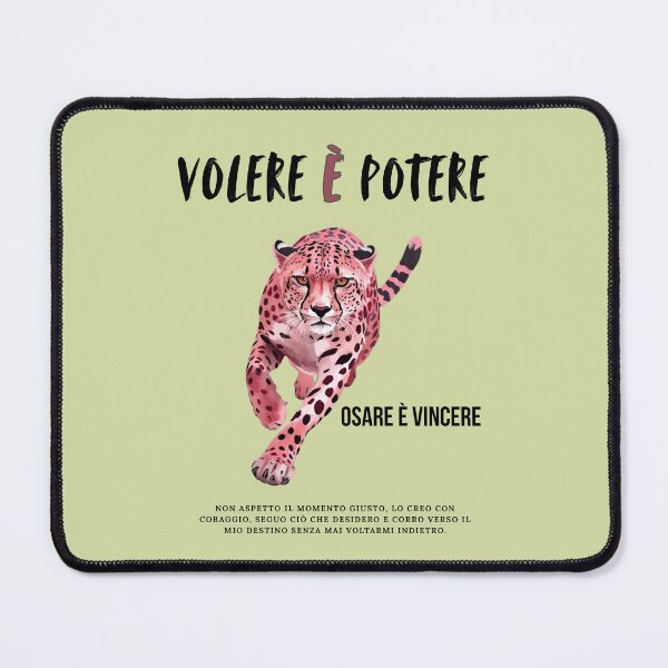 Item preview, Fuchsia Cheetah Italian Quote Powerful Feminine Art designed and sold by KaBaRen.