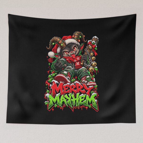 Item preview, Merry Mayhem - Christmas Krampus Streetwear designed and sold by Visual Dept..