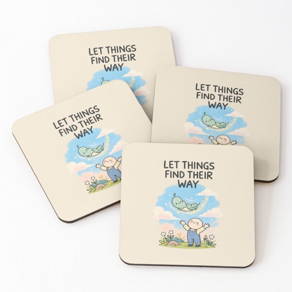 Item preview, Let Things Find Their Way Inspirational Quote | Cute Kawaii Let Go Design designed and sold by MrDev.